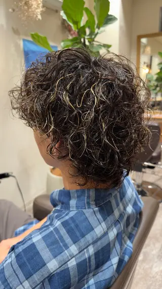 ショート パーマ メンズ 【メンズパーマ】比嘉 啓人のヘアスタイル