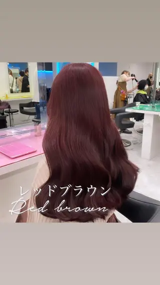 ロング カラー ガーリー♡女の子っぽ ヘア♡ピンクカラー♡のヘアスタイル