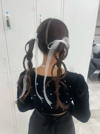 ロング ヘアアレンジ 声優オタク美容師🎀 𝑹𝑰𝑵𝑶𝑵のヘアスタイル