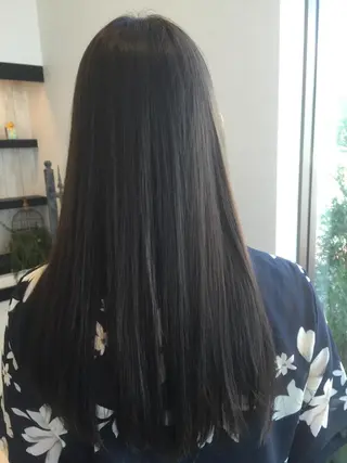 ロング カラー 難しい髪質の縮毛矯正 高岡/射水/髪質改善のヘアスタイル