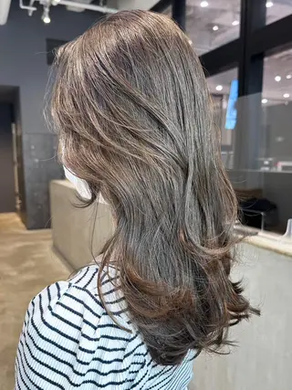 カラー パーマ セミロング ヘアアレンジ ITbyALBUM 浦和店のヘアスタイル