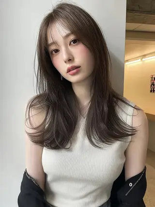 ロング 松井 美祐宇のヘアスタイル