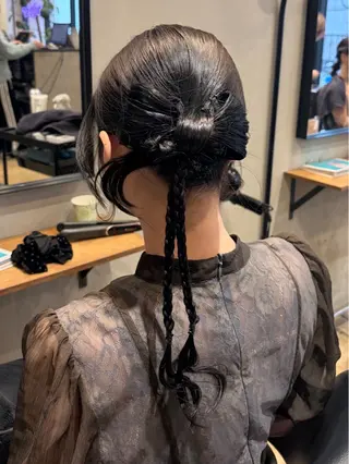 ロング ヘアアレンジ みわ/博多 ブリーチ/メンズヘアのヘアスタイル