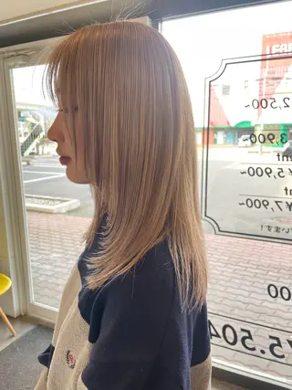 セミロング カラー haf店長 ✂︎タカハシレン✂︎のヘアスタイル