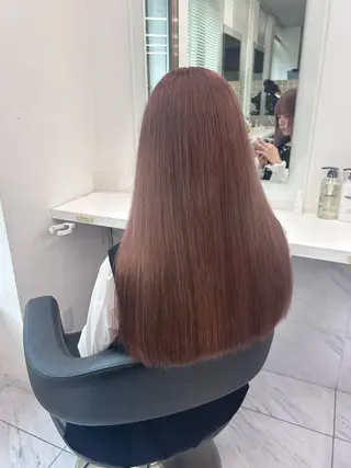 ロング カラー パーマ ヘアアレンジ メンズ キッズ ブリーチなしカラー/ ブラウン/レイヤーのヘアスタイル