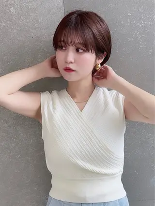 ショート 🎀大川 錬🎀 ブリーチなしWカラーのヘアスタイル