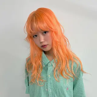 セミロング カラー 透明感ワンカラー梅田 ダブルカラー/川上のヘアスタイル