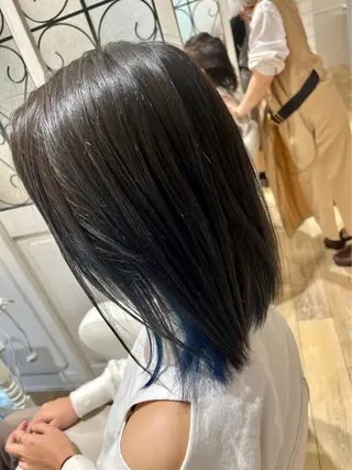 ショート カラー ブリーチ無し白髪ぼか し/艶髪/津嘉山のヘアスタイル