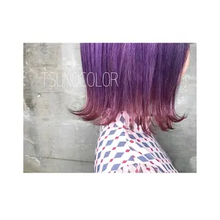 ミディアム カラー GARU-ガル-所属・TSUNO🦖 派手髪/オタク美容師のヘアスタイル