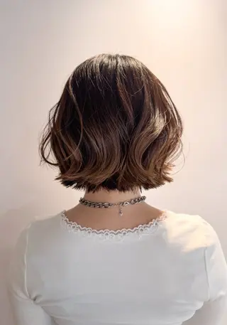 パーマ saki/ハイトーン カラー/薬院のヘアスタイル