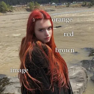 セミロング カラー ヘアアレンジ ❣️ブリーチなし暖色 ayu❣️のヘアスタイル