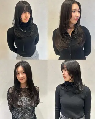 セミロング インナーカラー ／レイヤー🦋ルイのヘアスタイル