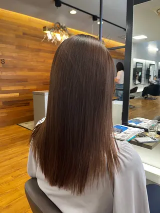 ロング 「朝が、変わる」 髪質改善ストレートのヘアスタイル