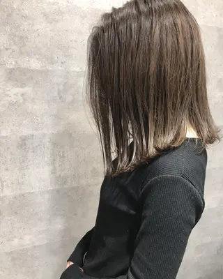 ミディアム カラー 髪質改善 中川　翔のヘアスタイル