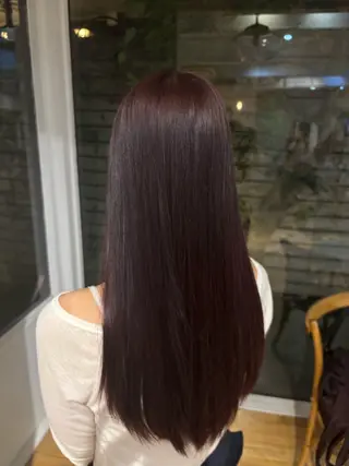 ロング カラー 長谷川 澄のヘアスタイル