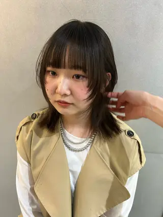 ミディアム 韓国ボブ/レイヤー カット/ EMIRIのヘアスタイル