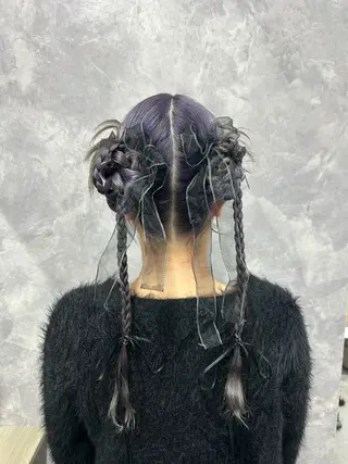 ヘアアレンジ 🧃暖色カラー/🪷 アレンジ/　yunaのヘアスタイル