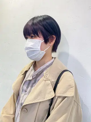 ショート カラー パーマ、髪質改善 菊地美月のヘアスタイル