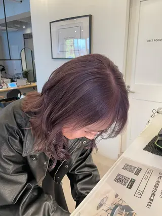 セミロング カラー La fith hair fun 池袋店【ラフィスヘアーファン】所属・💘韓国レイヤー上 品カラーruru💘のヘアスタイル