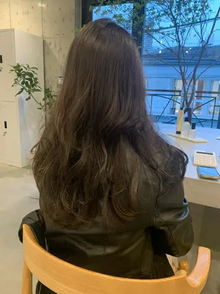 ロング カラー 柔らかブラウン/顔周 りレイヤー♡ユウシのヘアスタイル