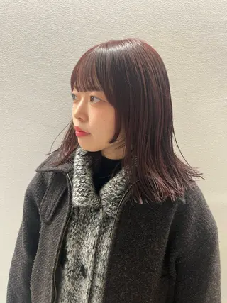 ミディアム Nary裏寺所属・Yuuna 京都美容室のヘアスタイル