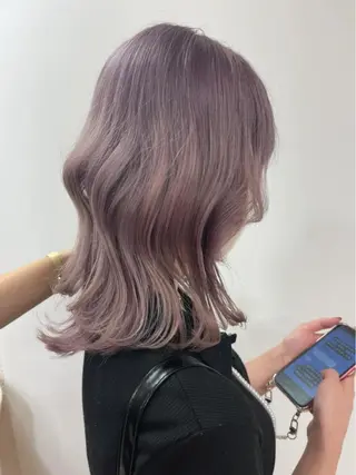 セミロング カラー ヘアアレンジ 🍒KIKUCHI KANAE🍒のヘアスタイル
