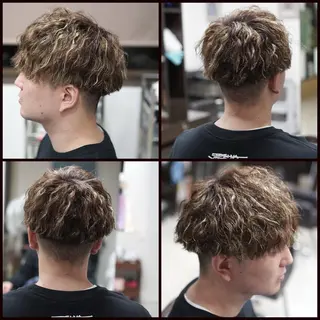ショート カラー パーマ メンズ 中島 剛のヘアスタイル