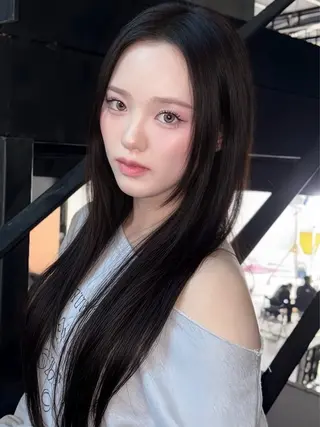 ロング カラー 前髪/顔周り❣️ 縮毛矯正/おばかんのヘアスタイル