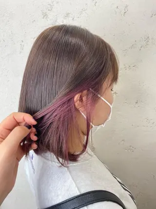 ミディアム ダブルカラー🌈 miinaのヘアスタイル