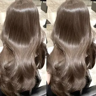 ロング カラー 表参道/ハイライト バレイヤージュのヘアスタイル