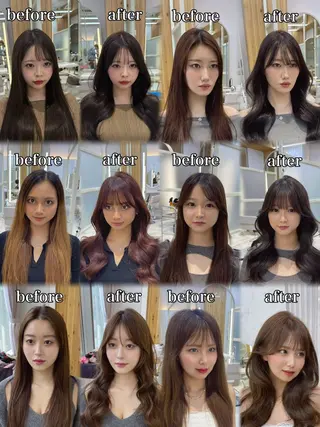 セミロング 顔周り/透明感カラー /韓国ヘア/TAKUのヘアスタイル