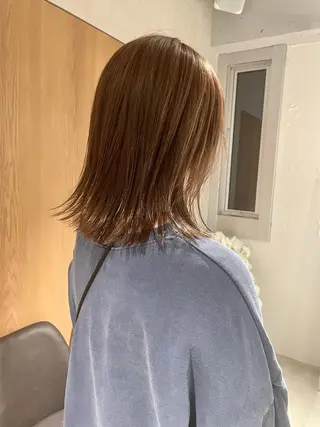 ミディアム カラー ヘアアレンジ 透明感color 🥣suzunaのヘアスタイル