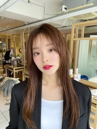 ロング カラー 韓国レイヤー/透明感 /髪質改善/アジキのヘアスタイル