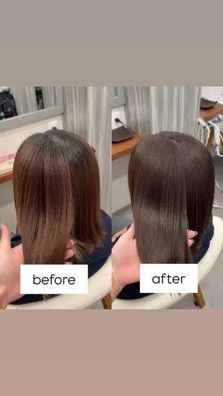 セミロング カラー VIEW YOKOHAMA所属・透明感カラー ／kana‎🤍のヘアスタイル