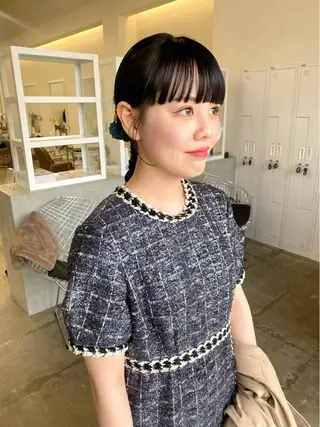 セミロング 亀井 里奈のヘアスタイル
