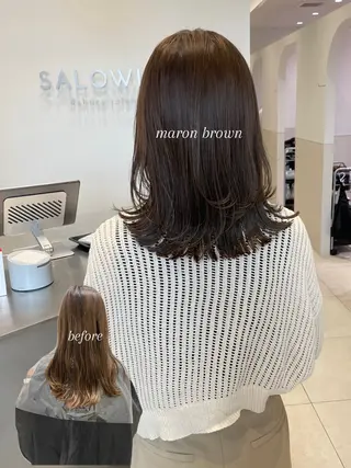 ミディアム カラー 岩田菜央 《武蔵小杉》のヘアスタイル