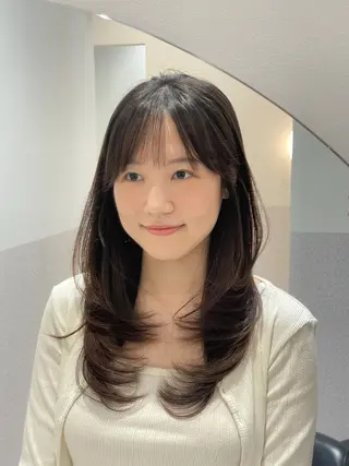 ロング ❤︎︎韓国ヘア❤︎︎ 𝑺𝒉𝒊𝒉𝒐のヘアスタイル