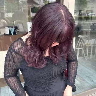 ミディアム カラー 高橋 みく/ minim 暖色のヘアスタイル