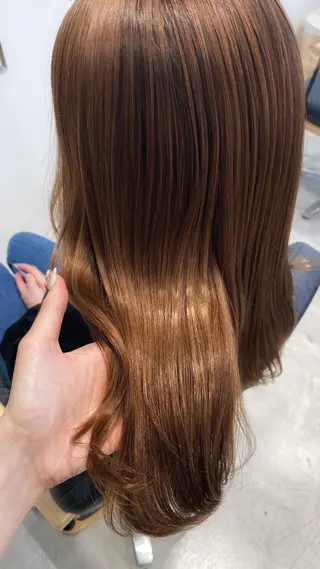 ミディアム 艶カラー/韓国風ヘア 🩵shioneのヘアスタイル