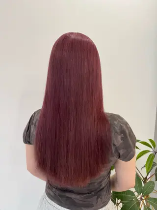 ロング カラー ブリーチ・縮毛矯正 三島佳音のヘアスタイル