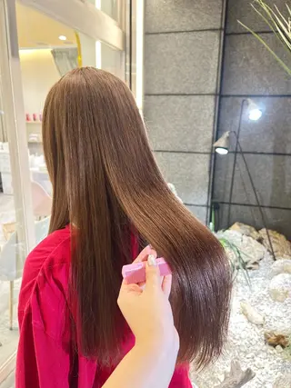 ロング カラー 暖色系ツヤカラー コトノ🫧のヘアスタイル