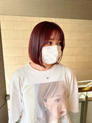 ミディアム カラー 美髪矯正/髪質改善/ 艶髪🤍伊藤梨紗のヘアスタイル