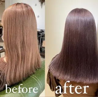 セミロング カラー eins.hair所属・過去一の柔髪ヘア 🌿einshairのヘアスタイル