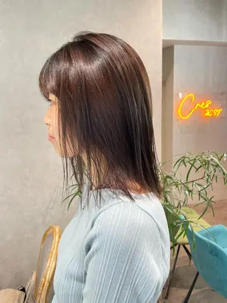 ミディアム カラー ナチュラル透明感🌱 小山美樹子のヘアスタイル