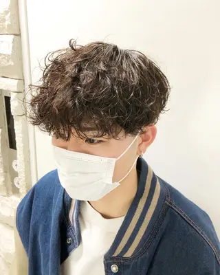 パーマ ヘアアレンジ メンズ ainico+所属・メンズ特化✂️栗原 侑也のヘアスタイル