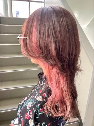 セミロング カラー オーストヘアー ミコ所属・岩谷/ブリーチ 🫧透明感カラーのヘアスタイル