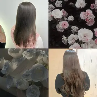 ロング カラー オリーブ/ 透明感カラー/れいあのヘアスタイル