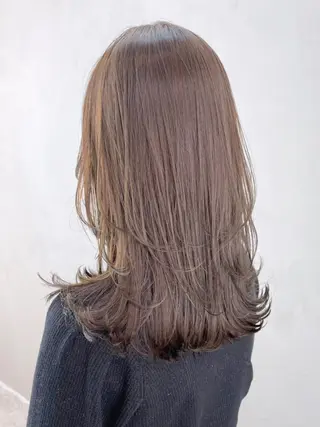 セミロング カラー パーマ ヘアアレンジ ITbyALBUM 下北沢店のヘアスタイル