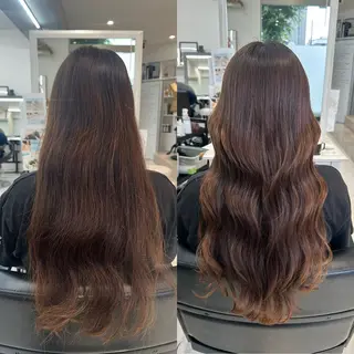 ロング 山崎結菜 🫧透明感カラーのヘアスタイル