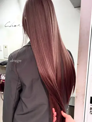 ロング カラー ayano/天神 ハイトーン/デザインのヘアスタイル